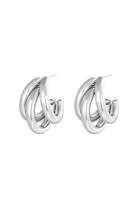 Küpe Olimpiyat Silver Color Stainless Steel 2