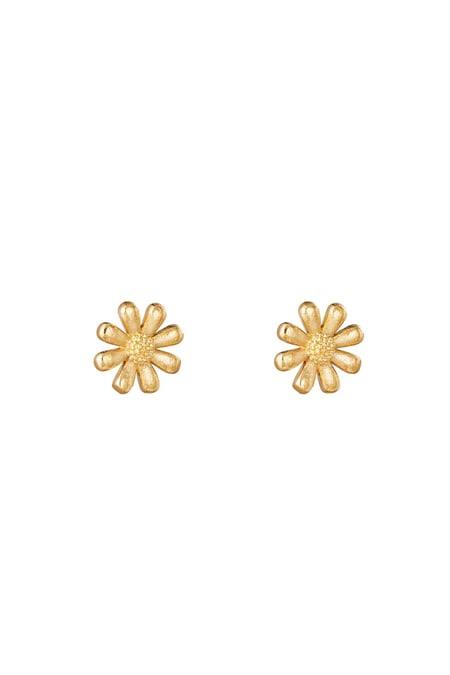 Ohrringe Shiny Diasy Goldfarbe Edelstahl 2