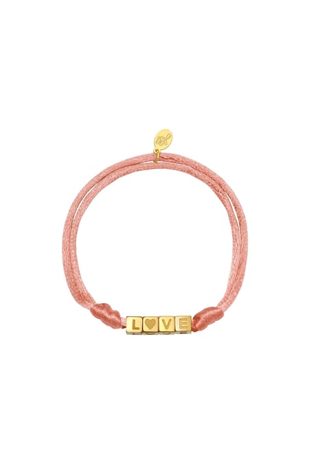 Armband Satin Love Roze Stainless Steel 2
