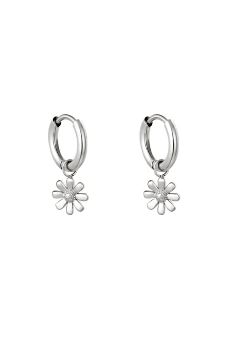 Pendientes Little Daisy Plata Acero inoxidable 2