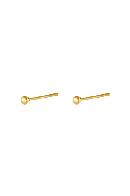 Earrings Small Dot Gold Color Stainless Steel 2