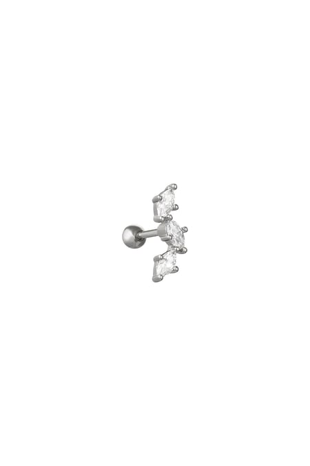 Piercing Diamond Leaves Plata Cobre 2