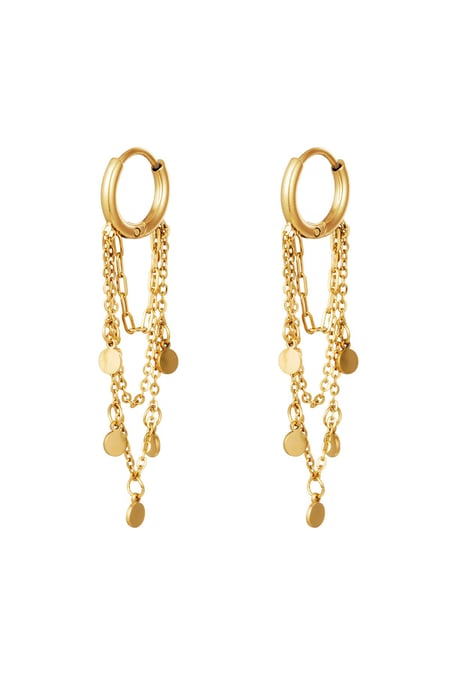 Earrings Garlands Gold Color Stainless Steel 2