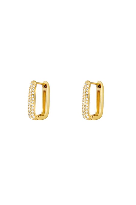 Oorbellen Shimmer Spark Goud kleur Stainless Steel 2