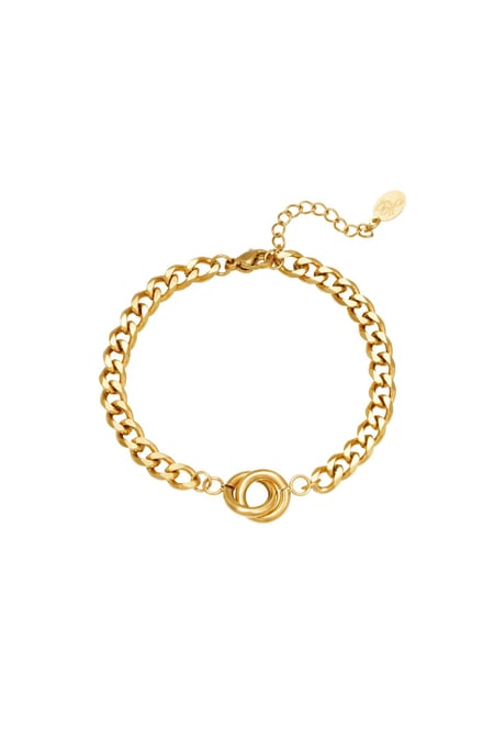 Armband Intertwined Goud kleur Stainless Steel 2