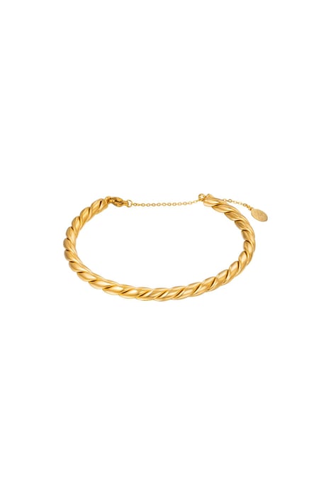 Bracelet Bangle Rope Gold Color Stainless Steel One size 2