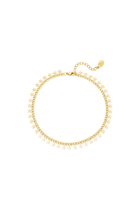 Bracciale in Acciaio Inossidabile Bracciale Stelle Gold Stainless Steel 2
