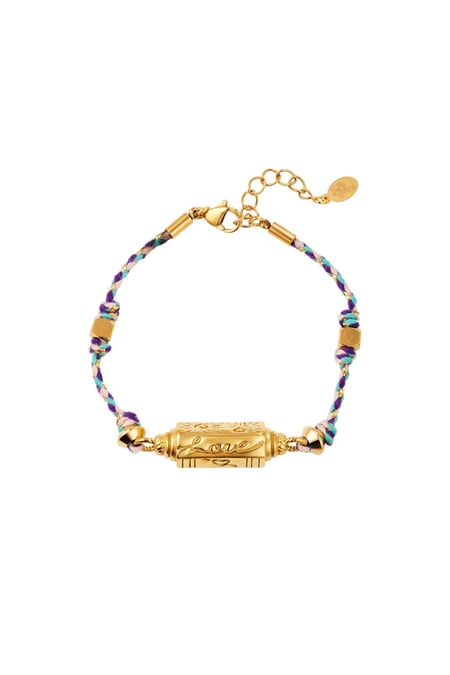 Bracelet love Blue Polyester 2