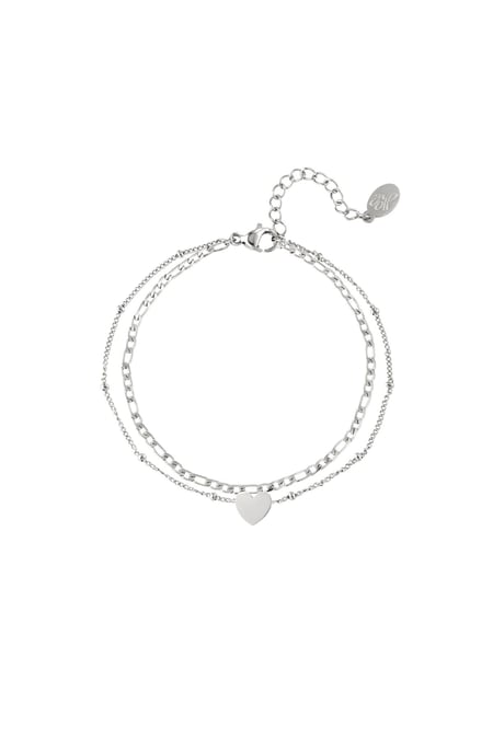 stainless steel bracelet heart  2