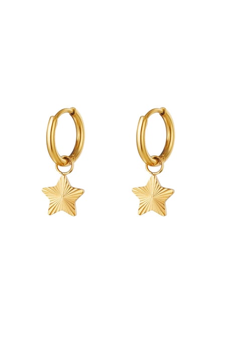 Boucles d'oreilles étoile en acier inoxydable 2