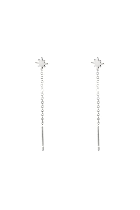 stainless steel chain earrings star 2