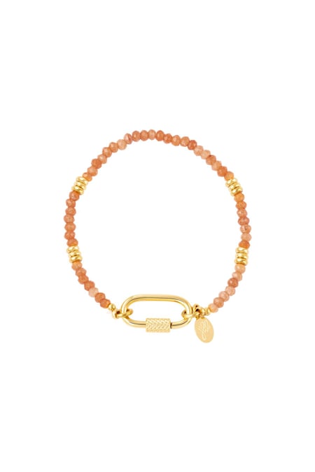 Pulsera con cierre mosquetón Naranja Stone (Pack with plastic bag) 2