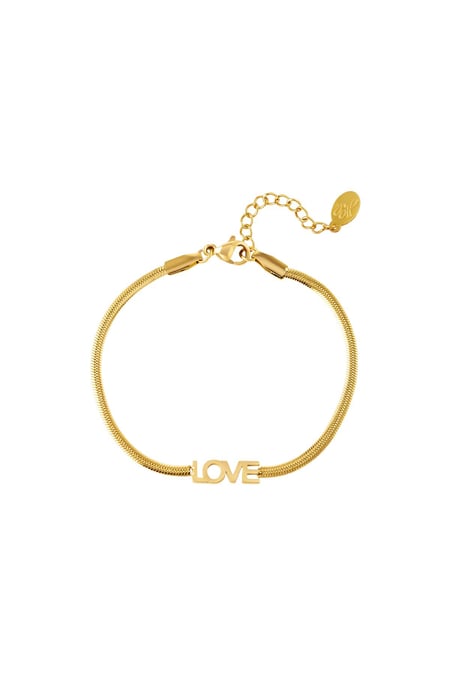 Bracelet simple love Gold Color Stainless Steel 2