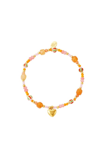 Beaded bracelet Rose Natural stones 2
