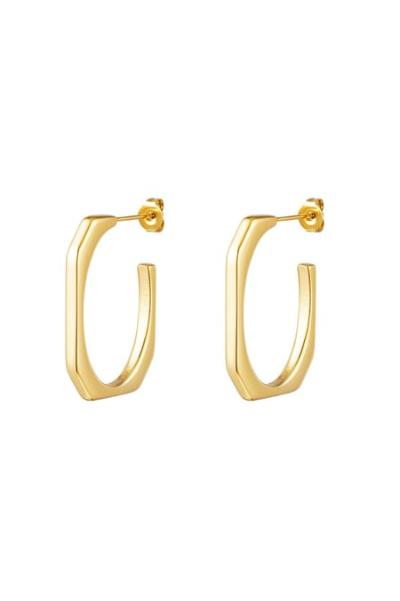 Earrings geometric Gold Color Stainless Steel 2