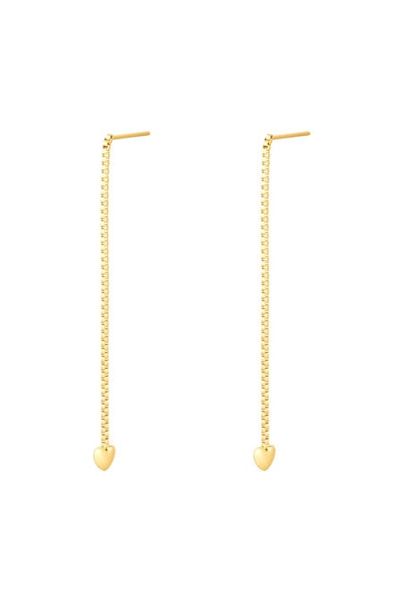 orecchini in acciaio inox cuore Gold Stainless Steel 2