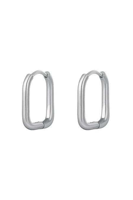 Boucles d'oreilles classiques - grandes Argenté Acier inoxydable 2