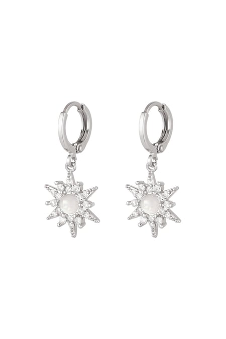 Earrings star - Sparkle collection Silver Color Copper 2