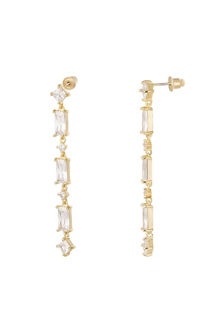 Earrings colored stones - Sparkle collection Gold color Copper 2