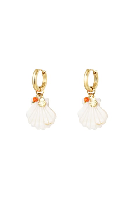 Sea shell earrings - Beach collection Gold Color Stainless Steel 2