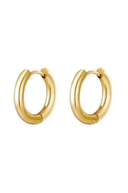 Criollos simples L Color dorado Acero inoxidable 2
