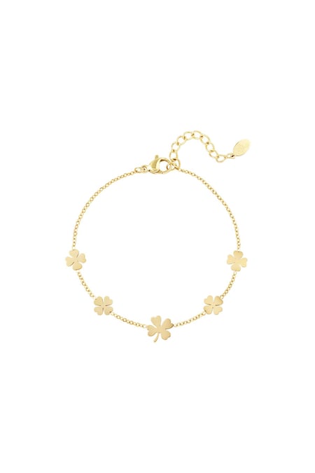Bilezik 5 yonca Gold Stainless Steel 2