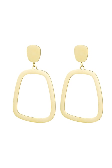 Hanging earrings chic Gold Color Stainless Steel 2