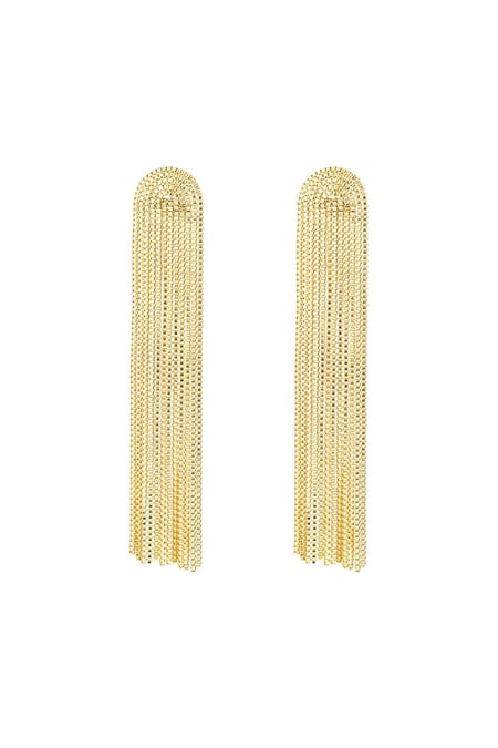 Statement earrings festive Gold Color Stainless Steel 2