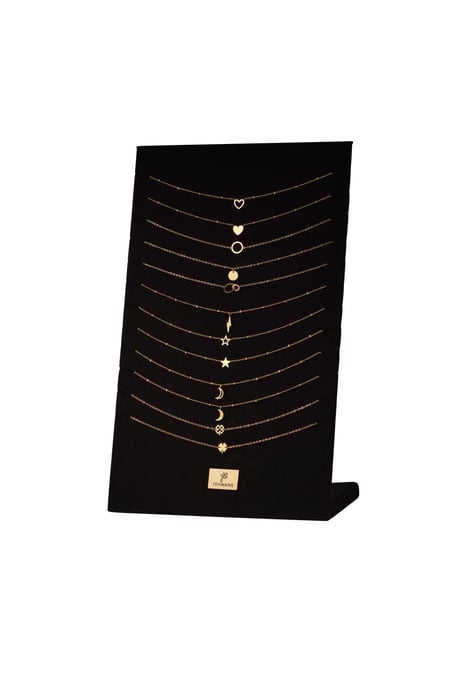 display with 12 stainless steel necklaces  2