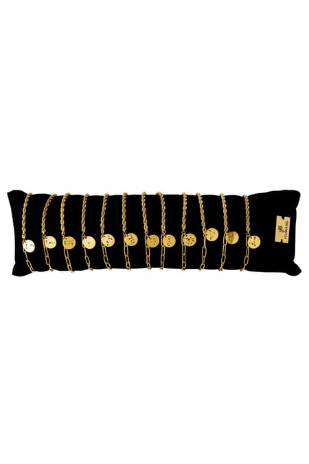 Set of bracelets zodiac signs Gold Color Stainless Steel 2
