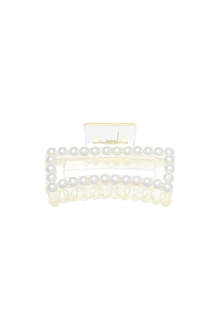 Hairclip Pearl Dream White Plastic 2
