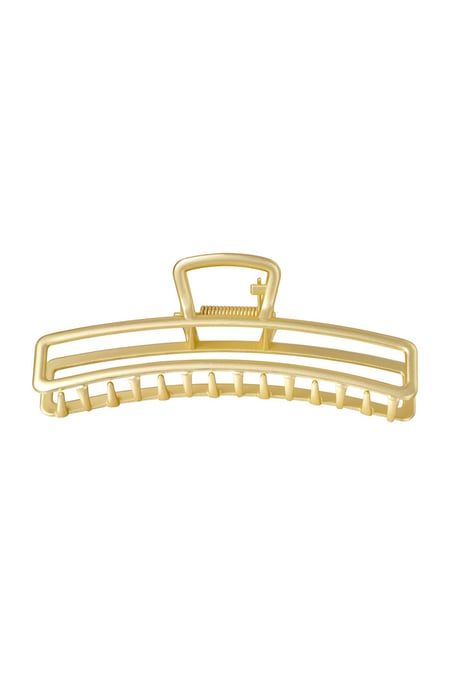 Altın renginde büyük metal saç tokası Vintage gold 2