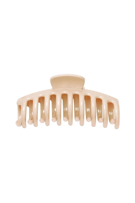 Grande pince à cheveux finition brillante Beige Plastique 2