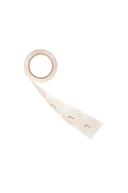 Stickers Thank You Beige Paper 2