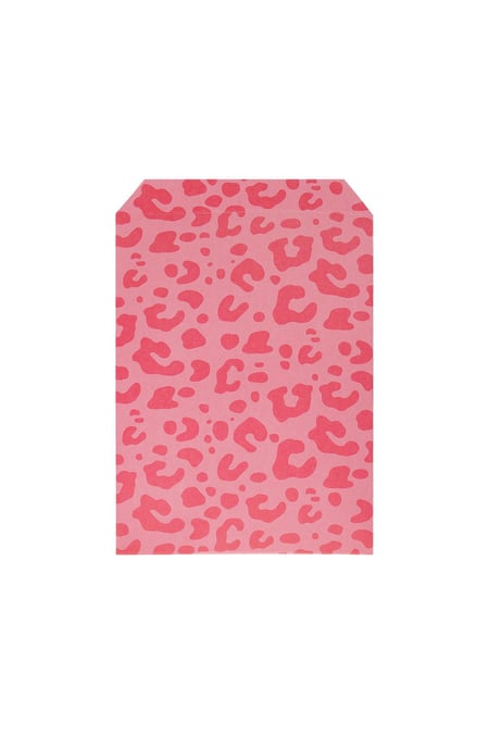 Sac en papier imprimé léopard petit Fuchsia 2