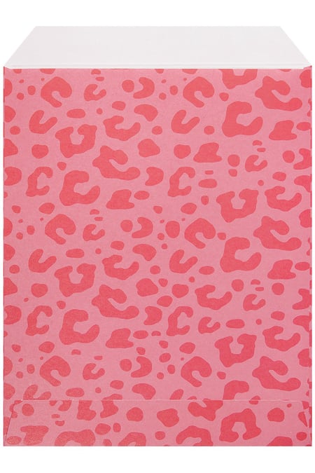 Grand sac en papier imprimé léopard Rouge Paper