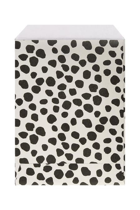 Petit sac en papier imprimé léopard Noir & Beige Paper