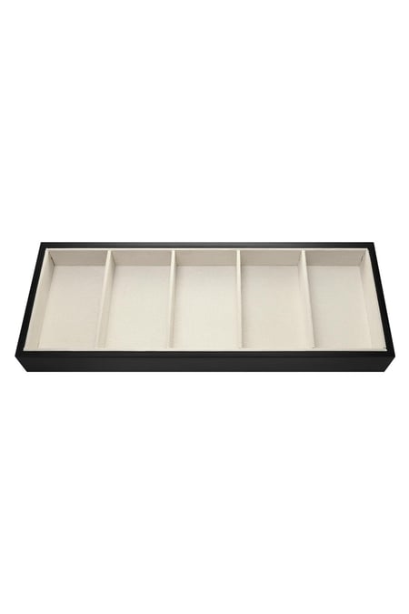 Plateau à bijoux 5 coussins Noir & Beige Bois 2
