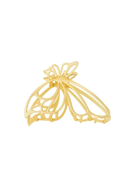 Barrette à cheveux papillon Couleur or Métal 2
