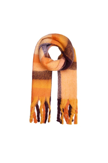 Fransenschal Orange Polyester 2