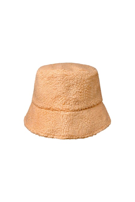 Sombrero de pescador con textura de peluche Camel Poliéster One size 2