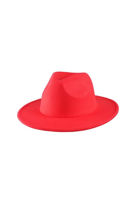 fötr şapka kırmızı Red Polyester 2