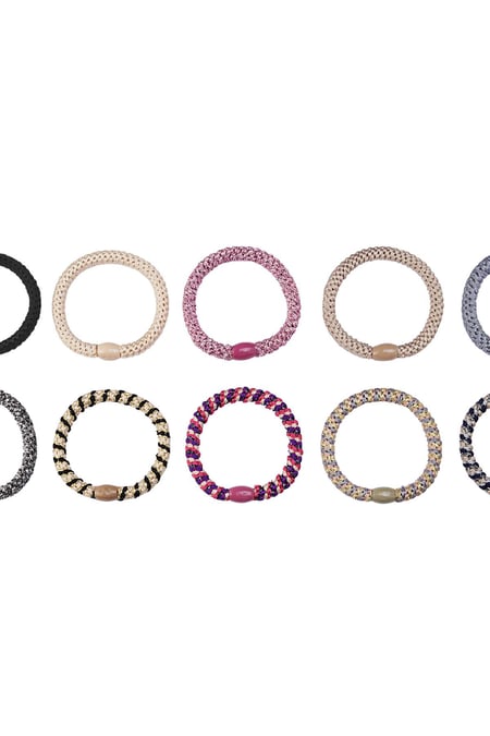 Bracelets élastiques à cheveux Multicouleur Polyester