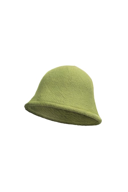 Chapeau bob couleur unie Vert Acrylique 2