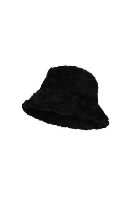 Bucket hat fluffy Black Polyester 2