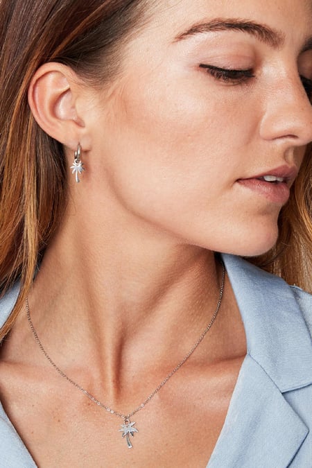 Boucles d'oreilles Summer Palm Acier inoxydable