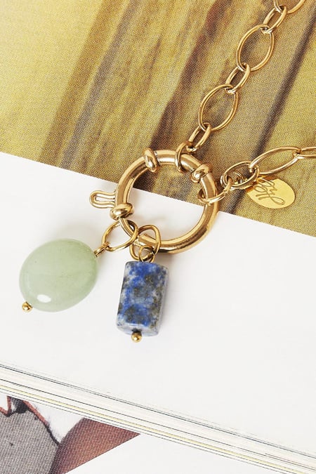 DIY Charm Tube Stone Red Stainless Steel