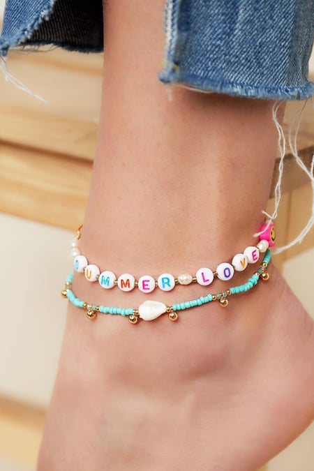 Tobilleras Fun Fair Blanco Cobre