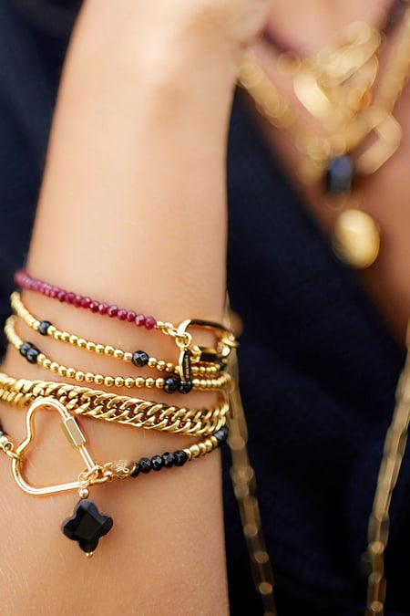 Natural stone stainless steel pendant Blue