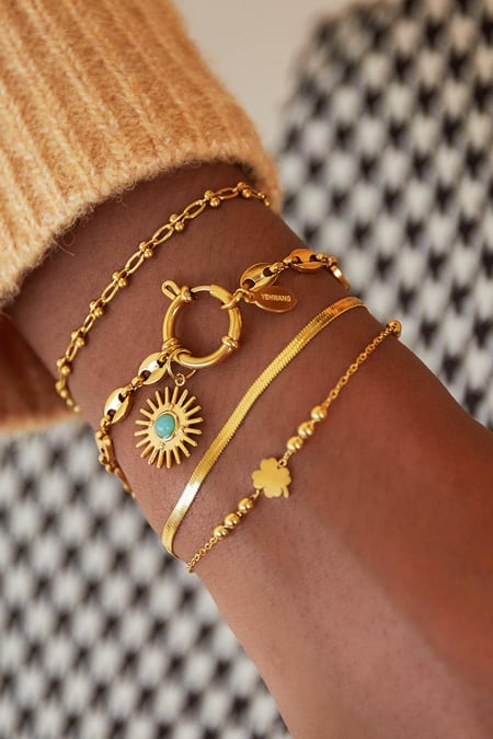 stainless steel linked bracelet 